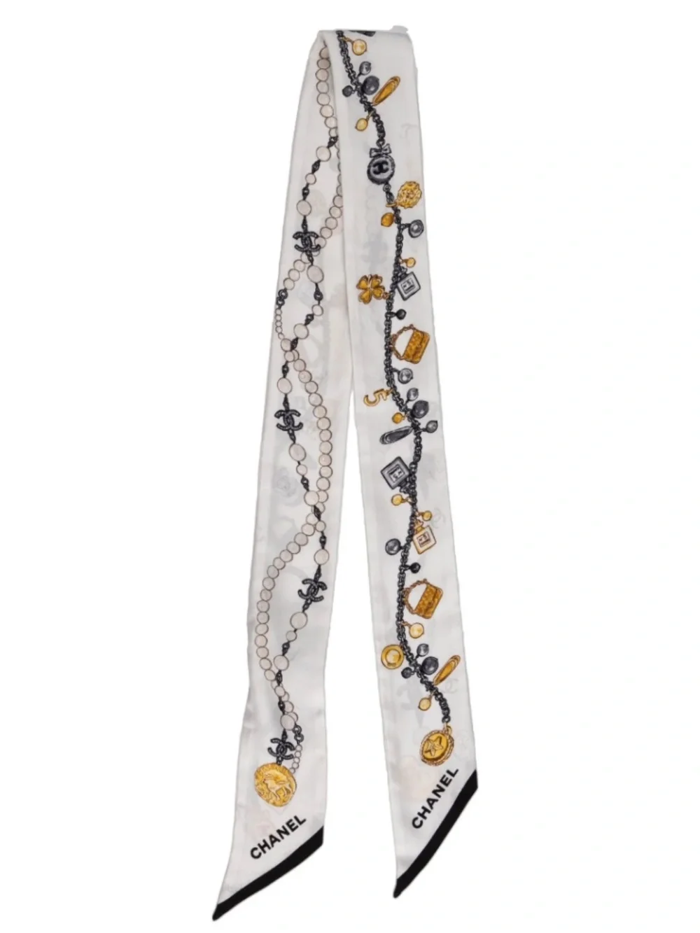 Authentic Chanel Silk Twilly Scarf